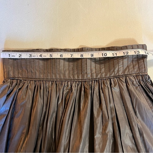 Zara Pleated Shimmer Charcoal Grey Skirt, Size Small - Picture 6 of 8